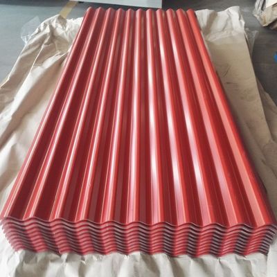 Largeur 762-2000mm Couleur Zinc PPGI PPGL Fourniture de tôles de toiture ondulées 0,14mm 0,15mm 0,20mm 0,22mm pour les toits durables