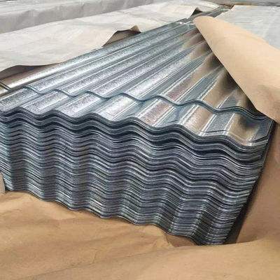 DX52D Z140 Z100 20 Gauge Galvanisée PPGI Couleur Roche ondulée Blanc en carton Roche en acier avec norme ASTM