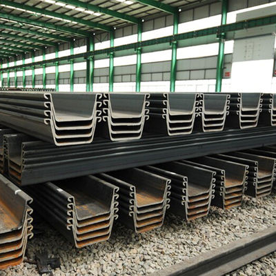 Piles de tôles d'acier inoxydable de type U et Z de 12 m formées à froid avec des profils en acier de type 3 400x100x10,5 mm