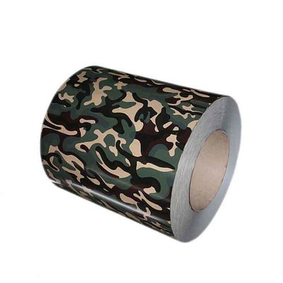 Épaisseur 0,12-0,2 mm DX51d RAL Couleur Camo Impression Vert Jaune Rouge PPGI secondaire bobines Standard Package