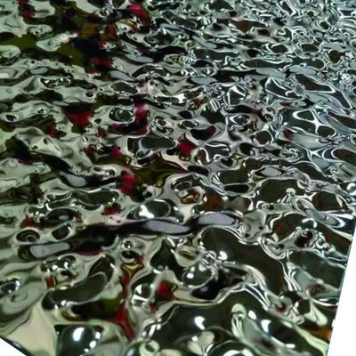 300 série Grade ondulations d'eau décorative en acier inoxydable plaque plate panneau mural métallique Tolérance ± 1% pour la décoration intérieure