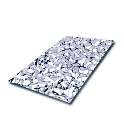 Couleur personnalisée SS304 Miroir Or Effet de l'eau Étails inoxydables Décoratifs D'eau ondulations feuille pour la décoration de restaurant