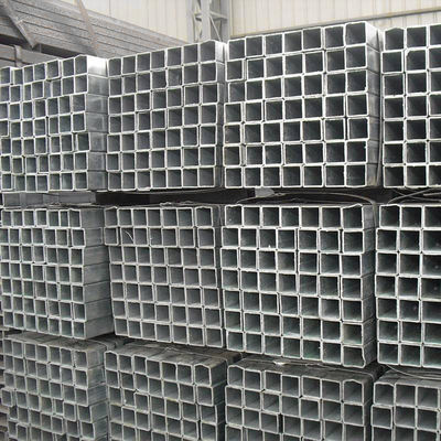 Pièces en acier carré non allié ASTM A50 1*1 pouce 40x60 GI Pièces en acier carré 20x20x2 100x100 Pièces en acier au carbone carrées avec certificat ISO9001
