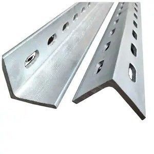 Barre d'acier en fer galvanisée à chaud non alliée à angle L avec trou pour la construction AiSi ASTM bs DIN GB JIS EN Standardisé
