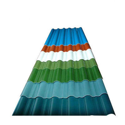 Service de traitement de décoiling 18 Gauge couleur revêtue PPGI PPGL tôle d'acier carreaux de toiture ondulée pour la résistance plaque d'acier