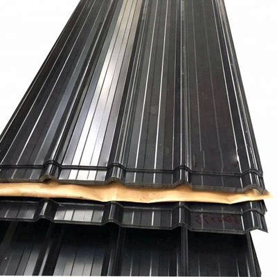 Décoiling 0,4 mm 24 Gauge galvanisé 4ft x 16ft 35 feuilles de fer feuilles d'acier ondulé Carreaux de toiture de toiture en métal