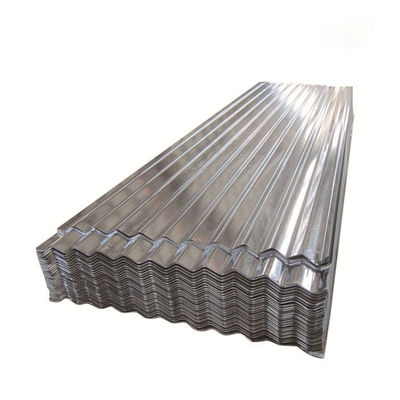 Décoiling 0,4 mm 24 Gauge galvanisé 4ft x 16ft 35 feuilles de fer feuilles d'acier ondulé Carreaux de toiture de toiture en métal