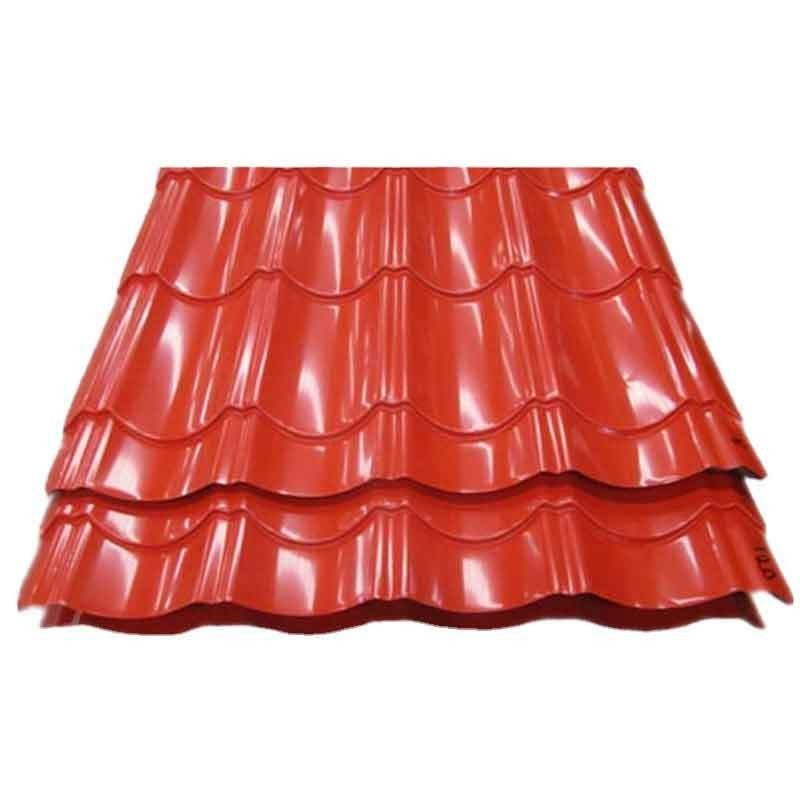 Dureté moyenne 3mx1mx0.4mm Panneau ondulé revêtu de couleur Panneau de fer pour la construction Dureté moyenne standard ASTM