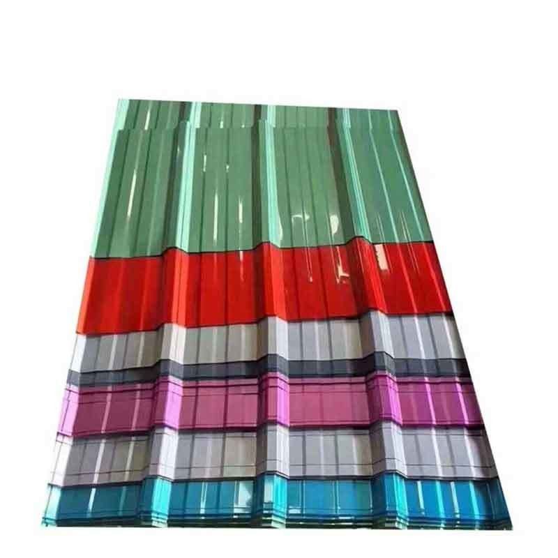 Couche de toiture en zinc ondulée PPGI couverte en couleur pour bobine d'acier galvanisé prépeint en relief Zhongyu